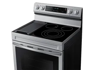 Samsung NE63A6711SS 6.3 Cu. Ft. Smart Freestanding Electric Range With No-Preheat Air Fry. Convection  & Griddle In Stainless Steel