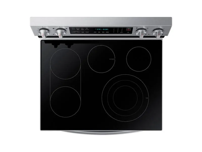 Samsung NE63A6711SS 6.3 Cu. Ft. Smart Freestanding Electric Range With No-Preheat Air Fry. Convection  & Griddle In Stainless Steel