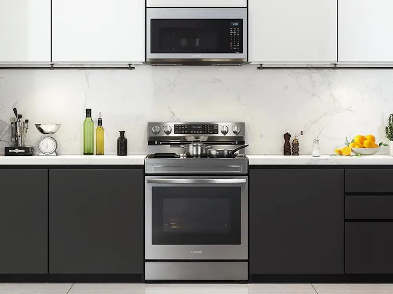 Samsung NE63A6711SS 6.3 Cu. Ft. Smart Freestanding Electric Range With No-Preheat Air Fry. Convection  & Griddle In Stainless Steel