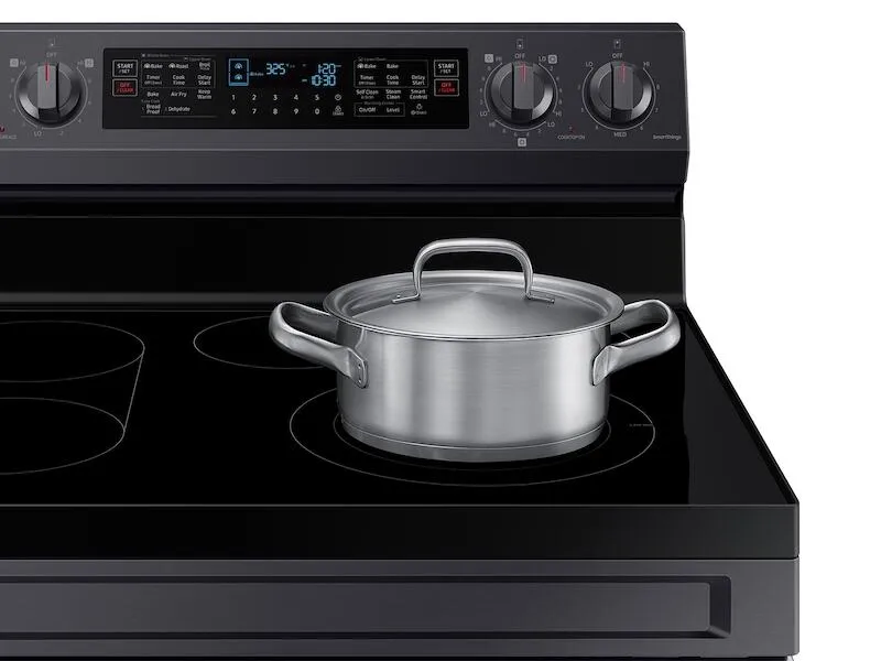 Samsung NE63A6751SG 6.3 Cu. Ft. Smart Freestanding Electric Range With Flex Duo&#8482;. No-Preheat Air Fry & Griddle In Black Stainless Steel