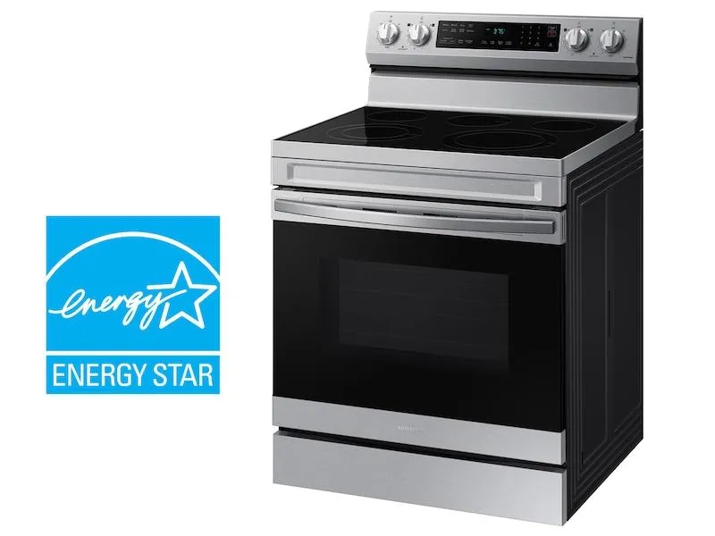 Samsung NE63D6511SR 6.3 Cu. Ft. Smart Freestanding Energy Star Certified Electric Range With Air Fry In Stainless Steel
