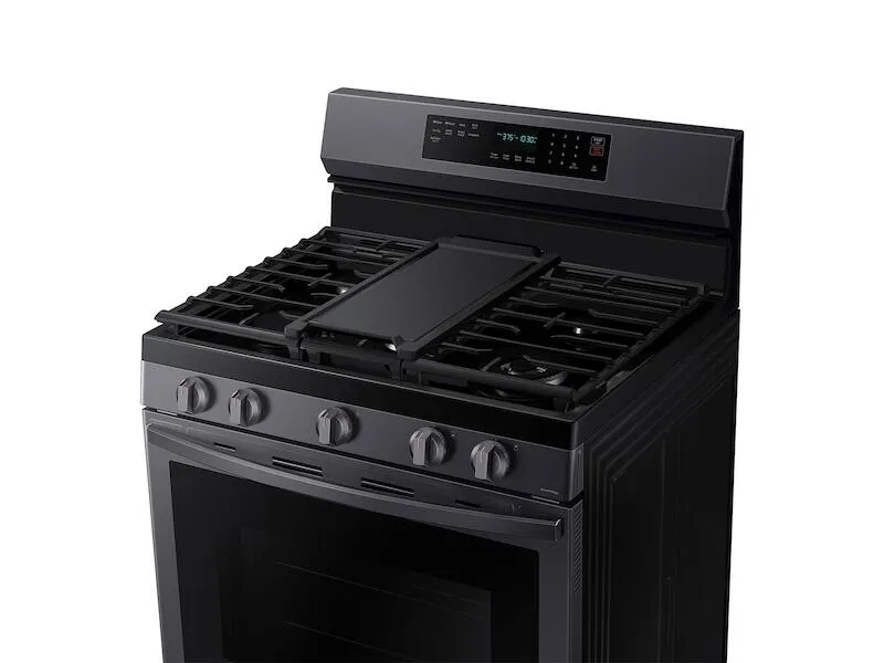 Samsung NX60A6711SG 6.0 Cu. Ft. Smart Freestanding Gas Range With No-Preheat Air Fry And Convection  In Black Stainless Steel