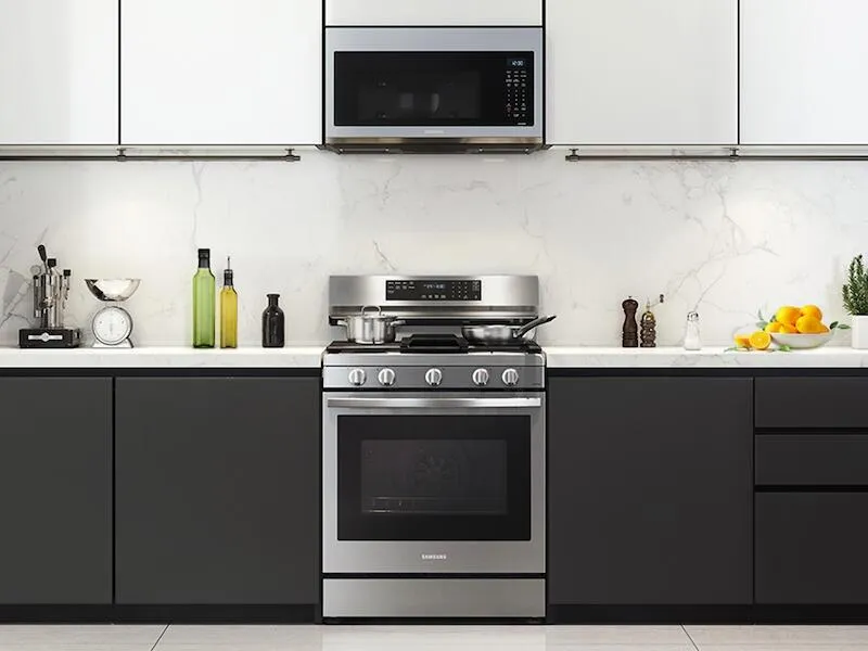 Samsung NX60A6711SS 6.0 Cu. Ft. Smart Freestanding Gas Range With No-Preheat Air Fry. Convection  & Stainless Cooktop In Stainless Steel