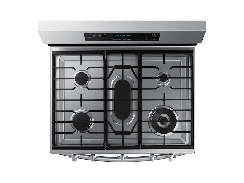 Samsung NX60A6711SS 6.0 Cu. Ft. Smart Freestanding Gas Range With No-Preheat Air Fry. Convection  & Stainless Cooktop In Stainless Steel