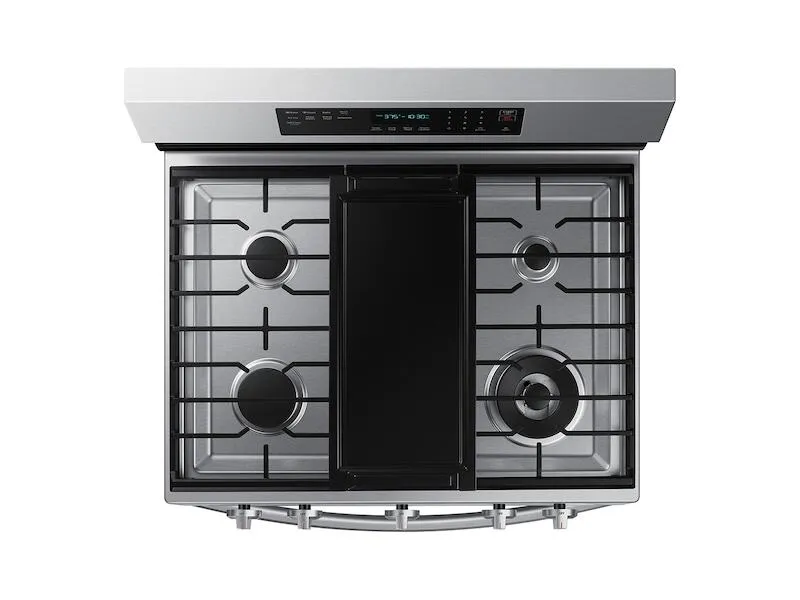 Samsung NX60A6711SS 6.0 Cu. Ft. Smart Freestanding Gas Range With No-Preheat Air Fry. Convection  & Stainless Cooktop In Stainless Steel