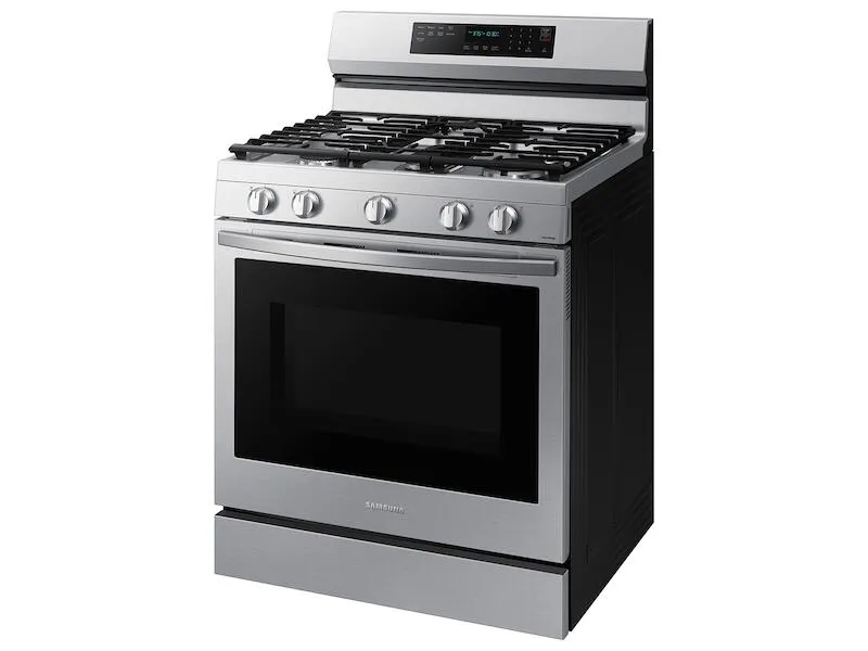 Samsung NX60A6711SS 6.0 Cu. Ft. Smart Freestanding Gas Range With No-Preheat Air Fry. Convection  & Stainless Cooktop In Stainless Steel