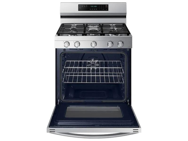 Samsung NX60A6711SS 6.0 Cu. Ft. Smart Freestanding Gas Range With No-Preheat Air Fry. Convection  & Stainless Cooktop In Stainless Steel