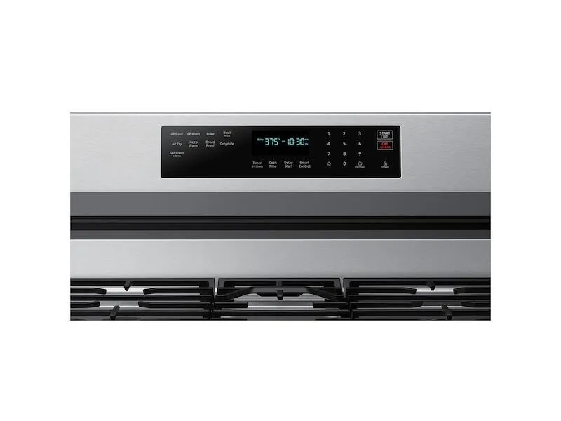 Samsung NX60A6711SS 6.0 Cu. Ft. Smart Freestanding Gas Range With No-Preheat Air Fry. Convection  & Stainless Cooktop In Stainless Steel