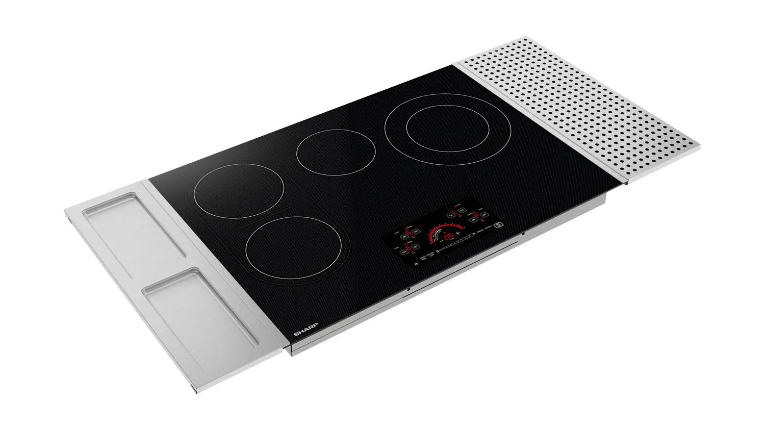 Sharp SCR3042FB 30 In. Drop-In Radiant Cooktop With Side Accessories