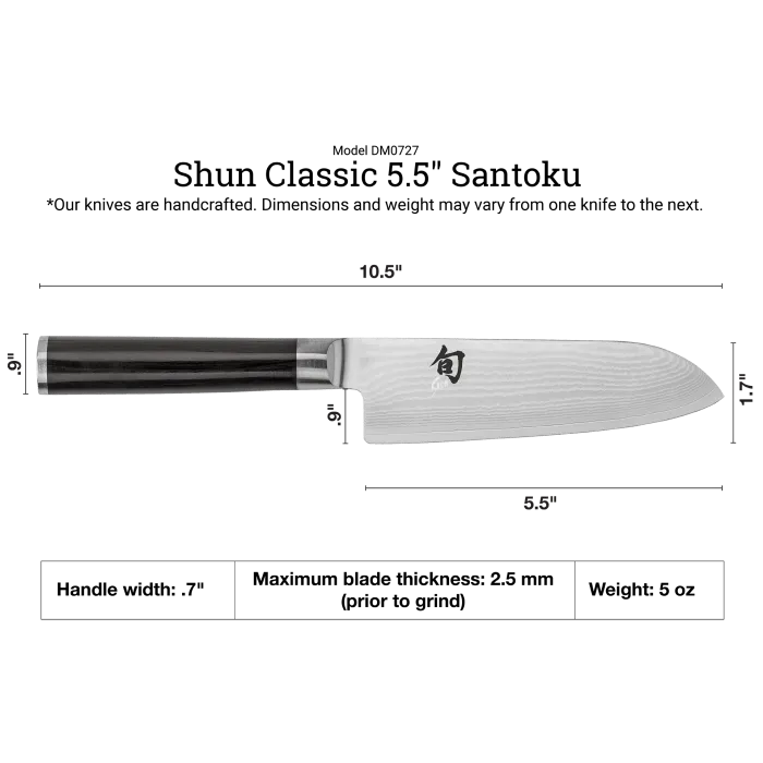 Shun Classic Santoku. 5.5