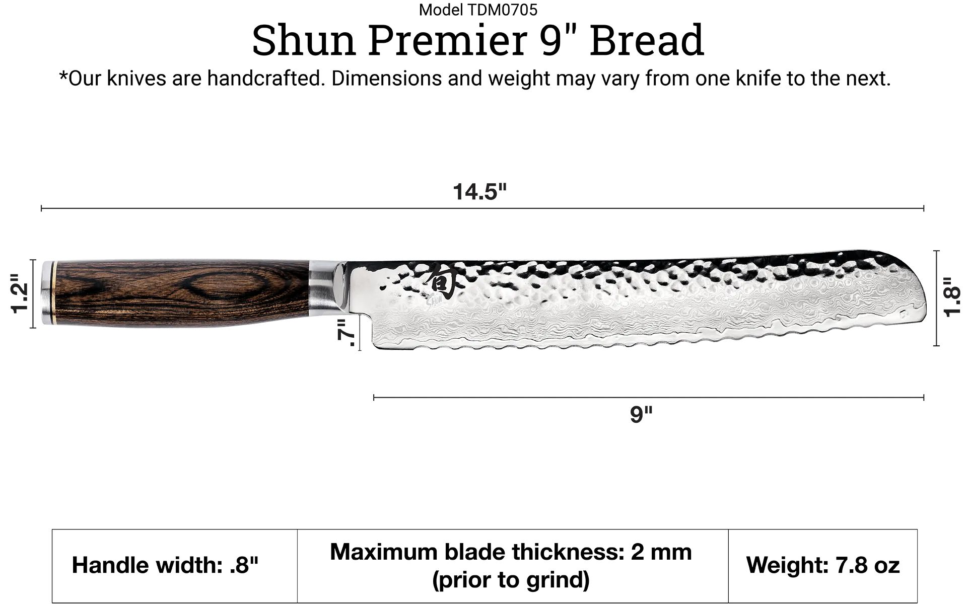 Shun Premier Bread Knife. 9