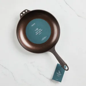 Smithey Ironware 10 Cast Iron Skillet - Polished Frying Pan with Curved Sides - Made in USA