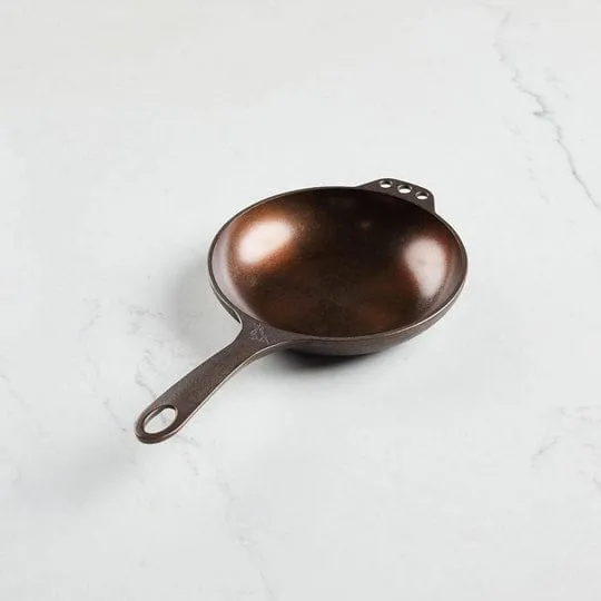 Smithey Ironware 8 Cast Iron Skillet - Polished Frying Pan with Curved Sides - Made in USA