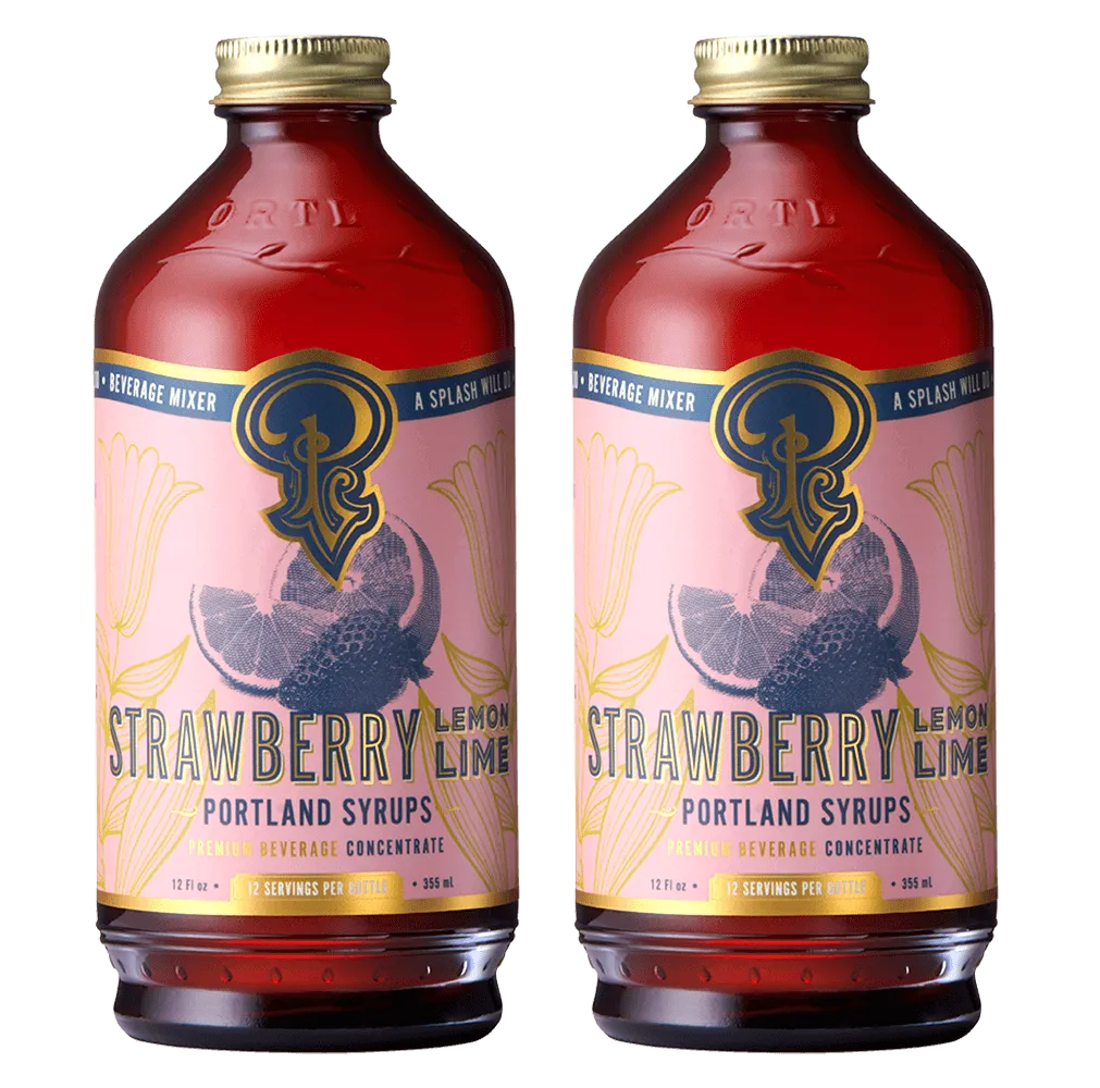 Strawberry Lemon-Lime Syrup two-pack by Portland Syrups