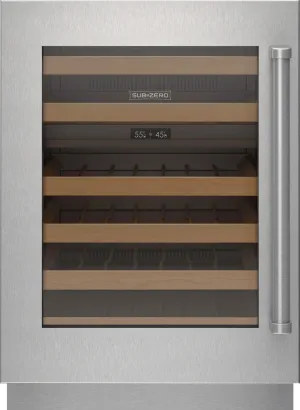 Sub-Zero 9028514 Stainless Steel Glass Door Panel - Pro Handle. Left Hinge