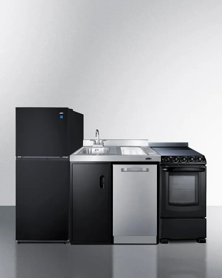Summit ACK80HT 80 Wide All-In-One Kitchenette With Range And Dishwasher