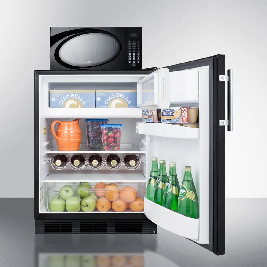 Summit MRF663B Microwave/Refrigerator-Freezer Combination