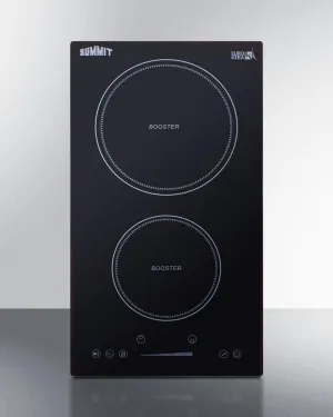 Summit SINC2B230B 12 Wide 208-240V 2-Zone Induction Cooktop