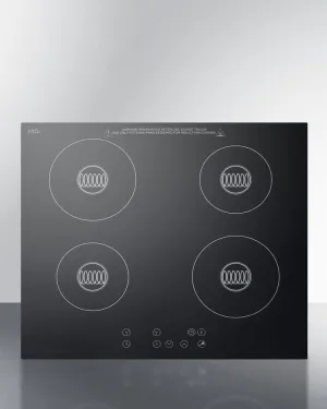 Summit SINC424220 24 Wide 230-V 4-Burner Induction Cooktop
