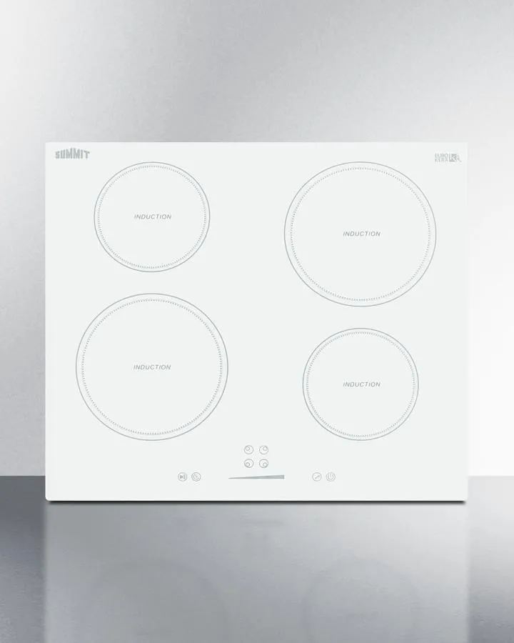 Summit SINC4B242W 24 Wide 208-240V 4-Zone Induction Cooktop