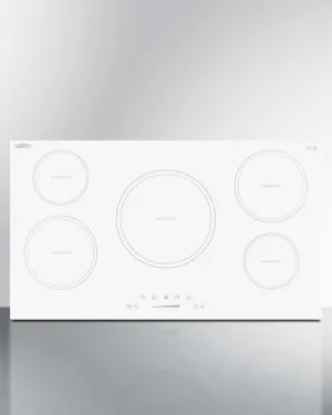 Summit SINC5B36W 36 Wide 208-240V 5-Zone Induction Cooktop