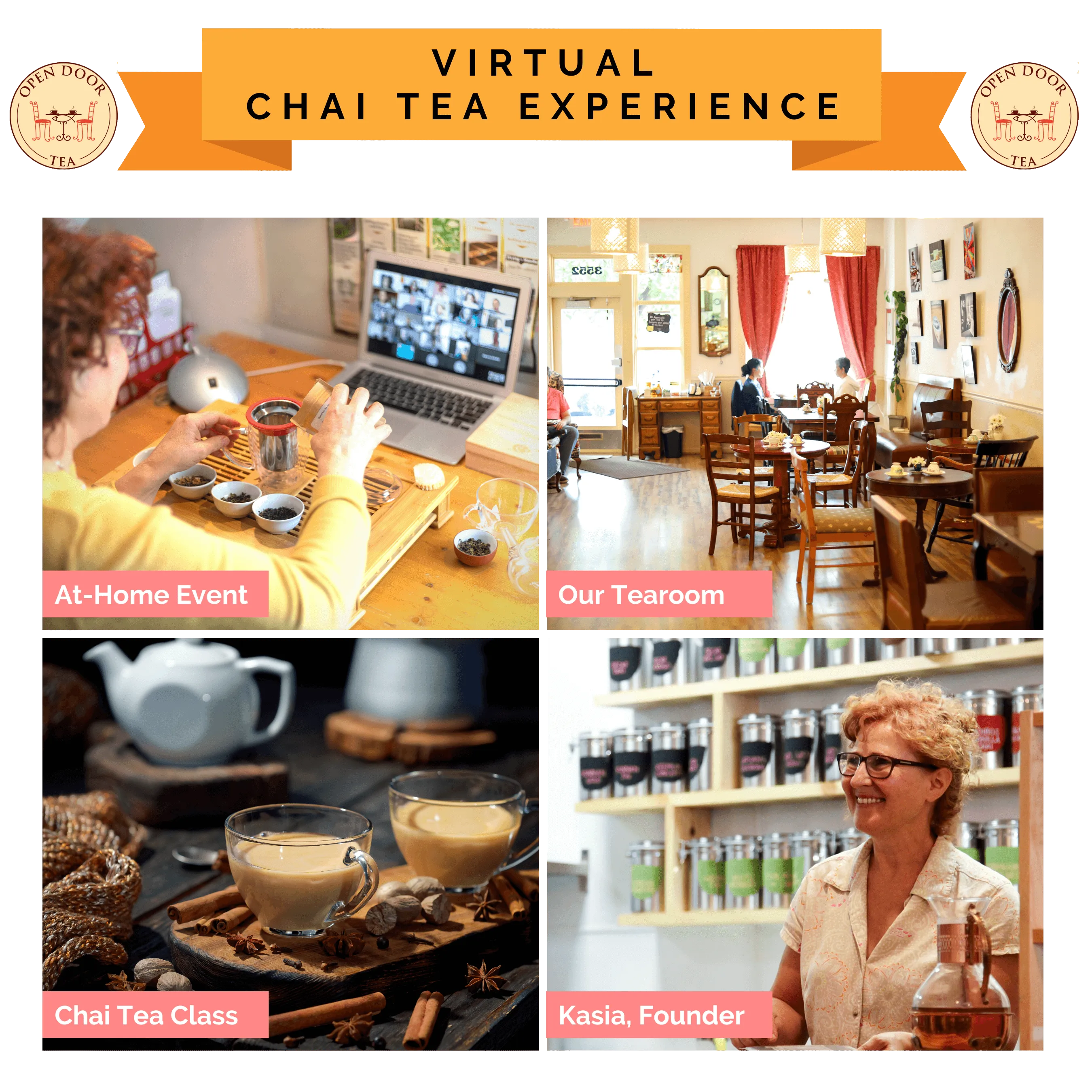 Virtual Chai Tea Experience by Open Door Tea