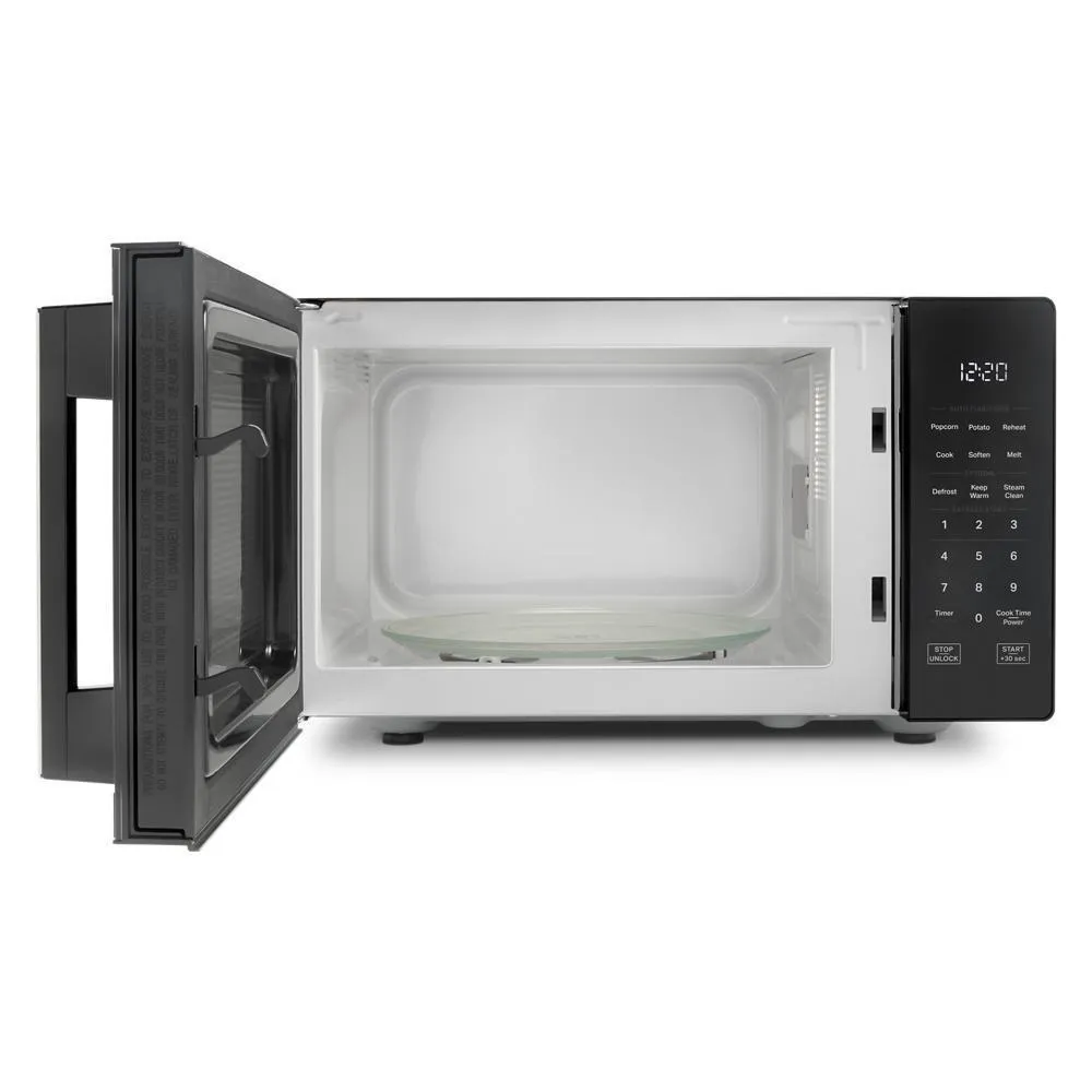 Whirlpool WMCS3019RB 0.9 Cu. Ft. Black Countertop Microwave With Steam Clean - 900 Watt