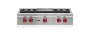 Wolf SRT364G 36 Sealed Burner Rangetop - 4 Burners And Infrared Griddle