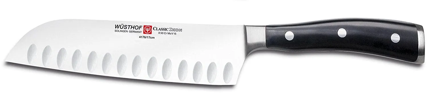 Wusthof Classic Ikon 7 Santoku. Hollow Edge