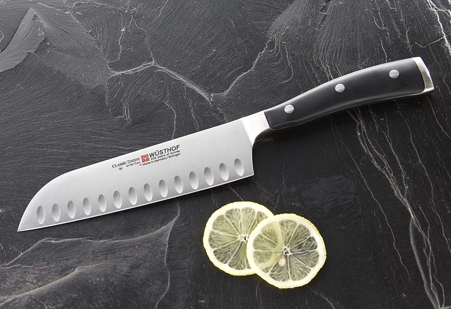 Wusthof Classic Ikon 7 Santoku. Hollow Edge